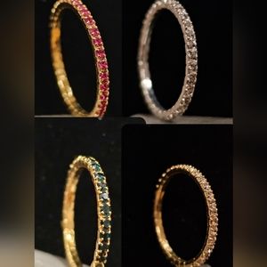 Rainbow Collection Multi Color Eternity bands. 25.00 each ring.